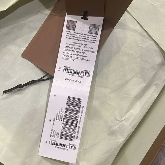 Burberry Brown Coin Loafers in Warm Oak Brown, New, Size EU42 UK8 US9 - Picture 16 of 16